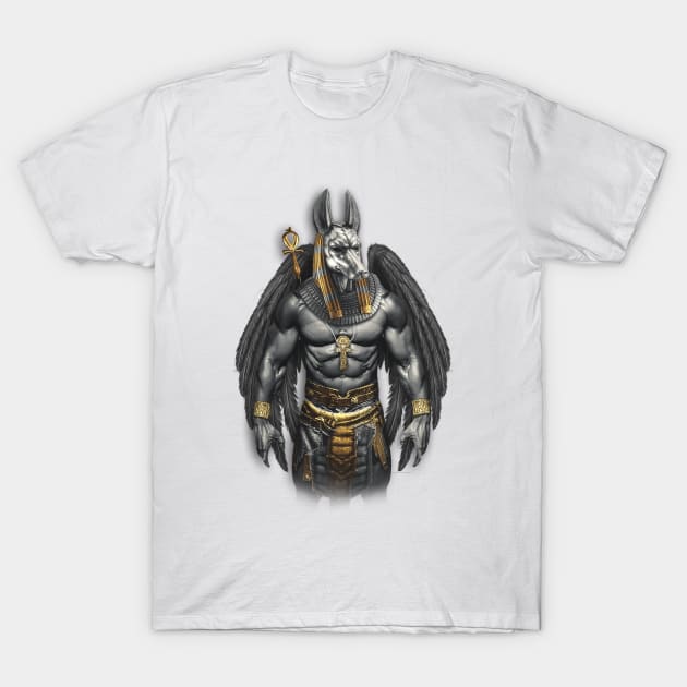 Anubis Egyptian God of Death T-Shirt by Thisal